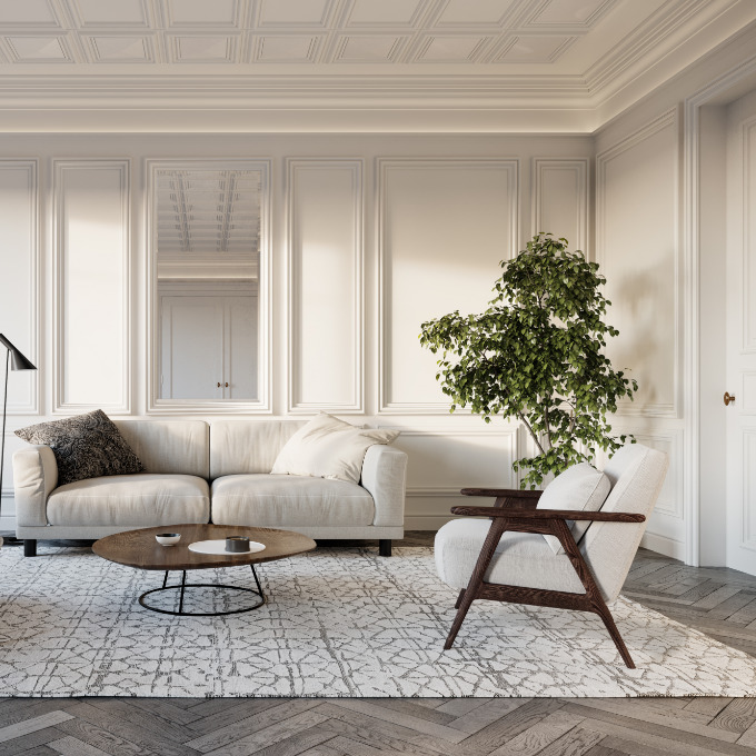 Стеновая панель под покраску Orac Decor New Classic Autoire W120 1500×500×32 фото в интерьере