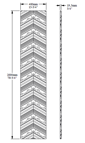 Стеновая панель под покраску Orac Decor New Classic Chevron W130 2000×400×20