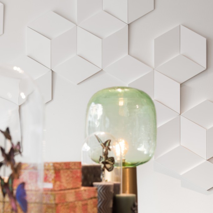 Стеновая панель под покраску Orac Decor Modern Rombus W100 258×150×29 фото в интерьере