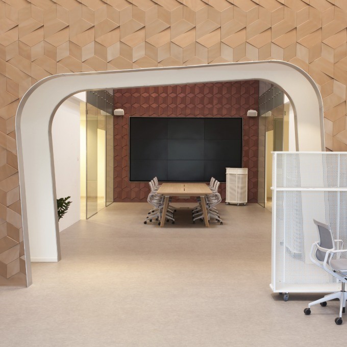 Стеновая панель под покраску Orac Decor Modern Rombus W100 258×150×29 фото в интерьере