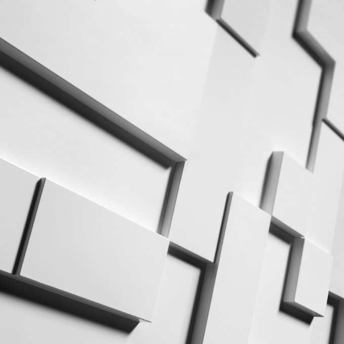 Стеновая панель под покраску Orac Decor Modern Cubi W102 333×333×25 фото в интерьере