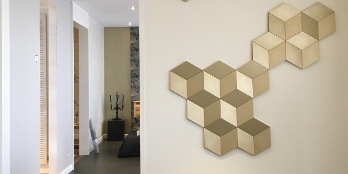 Стеновая панель под покраску Orac Decor Modern Rombus W105 346×300×30 фото в интерьере