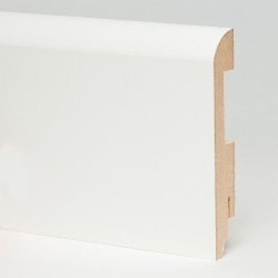 Плинтус МДФ ламинированный TeckWood белый матовый 2150×80×16