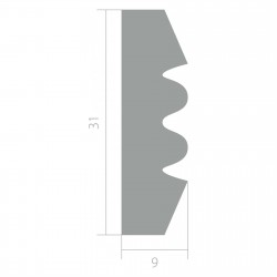 Молдинг ЛДФ под покраску Ultrawood U 011 2200×31×9