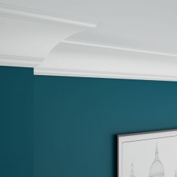 Потолочный плинтус ЛДФ под покраску Ultrawood CR 0003 2000×140×140