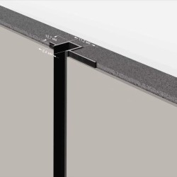 Профиль алюминиевый теневой Laconistiq Classic Черный RAL 9005 21-21-300 матовый 3000×37×10,7
