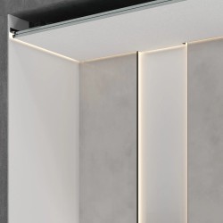 Профиль алюминиевый теневой с подсветкой Laconistiq Multilevel Черный 25-11-300 3000×46,3×27,7