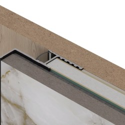 Профиль алюминиевый теневой с подсветкой Laconistiq Multilevel Черный 25-11-300 3000×46,3×27,7