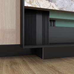 Профиль алюминиевый теневой с подсветкой Laconistiq Multilevel Черный 25-11-300 3000×46,3×27,7