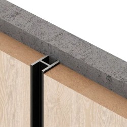 Профиль алюминиевый теневой Laconistiq Dual Черный муар RAL 9005 22-31-300 3000×8,6×12