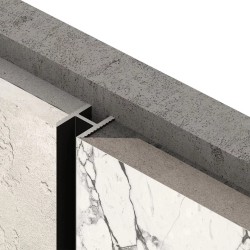 Профиль алюминиевый теневой Laconistiq Dual Черный муар RAL 9005 22-31-300 3000×8,6×12