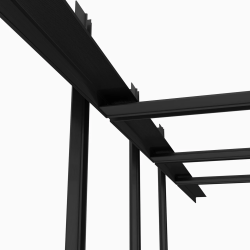 Профиль алюминиевый теневой Laconistiq Classic Черный муар RAL 9005 21-31-300 3000×37×10,7