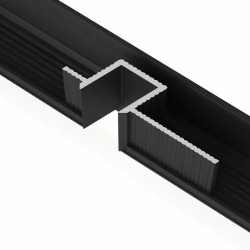 Профиль алюминиевый теневой Laconistiq Classic Черный муар RAL 9005 21-31-300 3000×37×10,7