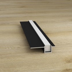 Профиль алюминиевый теневой Laconistiq Classic Черный муар RAL 9005 21-31-300 3000×37×10,7