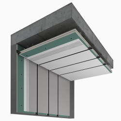 Профиль алюминиевый теневой Laconistiq Classic Черный муар RAL 9005 21-31-300 3000×37×10,7