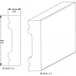 Плинтус дюрополимерный под покраску Orac Decor Fundamentals SX162 2000×40×10